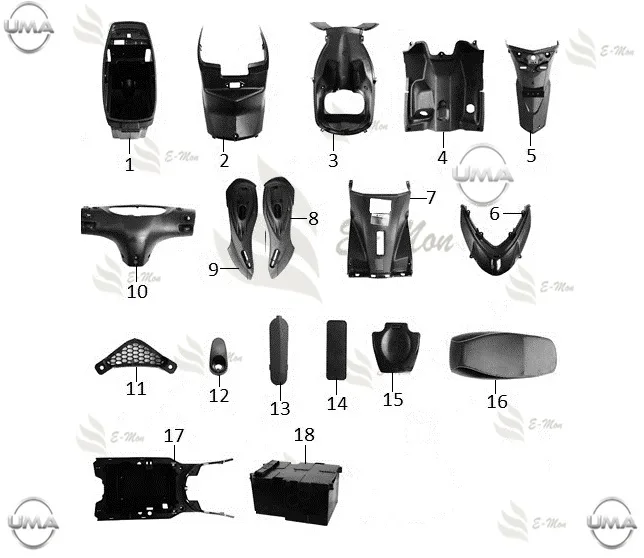 E-MON DUO-BIKE ARKA CAMURLUK
