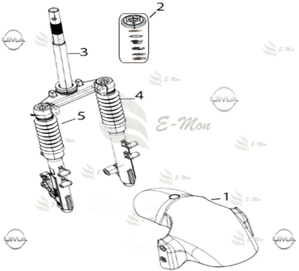 E-MON REACTOR ON SOL AMORTISOR KOMPLE