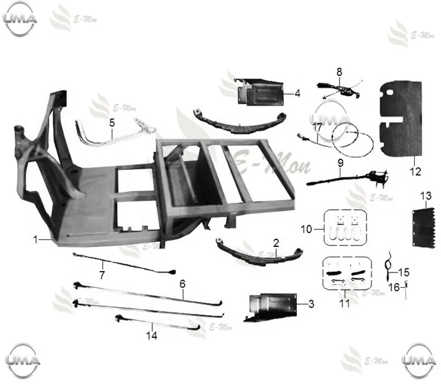 E-MON TT CAR-GO _16 FREN PEDALI