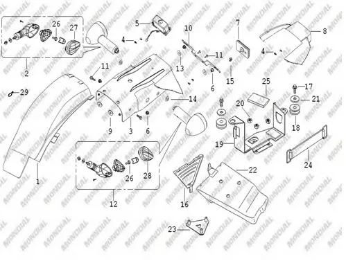 MONDIAL 250 SPIDERX FLANSLI CENTIKLI SOMUN M5X0.8