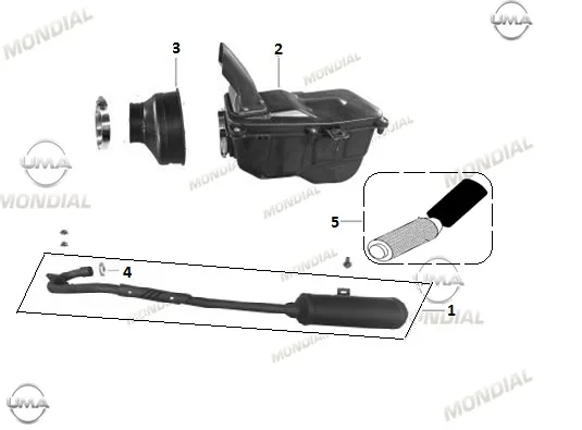 MONDIAL AU 200 HAVA FILTRESI KOMPLE