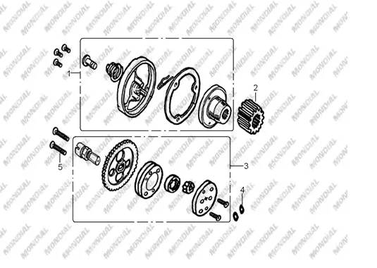 MONDIAL MD200 JACKAL YAG POMPASI ROTOR DISLISI