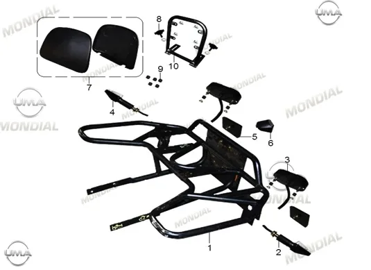 MONDIAL TERRATRACK 200 ARKA STOP KOMPLE