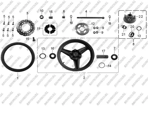 MONDIAL 250 MCT RULMAN 6202-ZZ