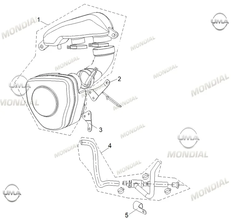 MONDIAL 250 NEVADA HAVA FILTRESI ALT BRAKET