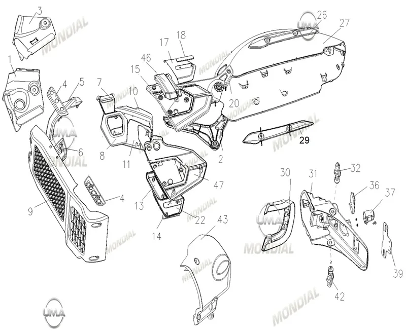 MONDIAL 250 NEVADA SOL ARKA SINYAL KOMPLE