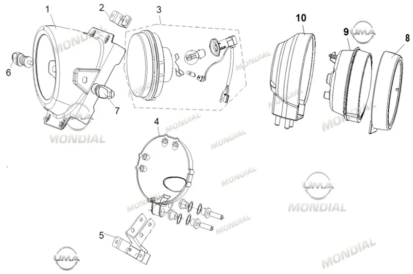 MONDIAL 250 NEVADA ARKA STOP KOMPLE