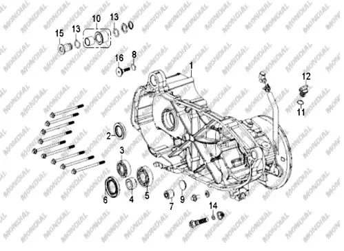 MONDIAL RESSIVO 125 RULMAN 6222 RS