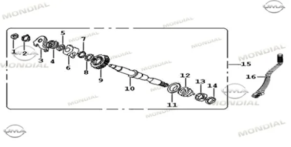 MONDIAL X-TREME MAX 150 MARS PEDALI