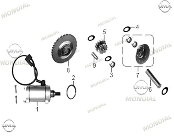 MONDIAL X-TREME MAX 150 MARS MOTORU KOMPLE (SIYAH)