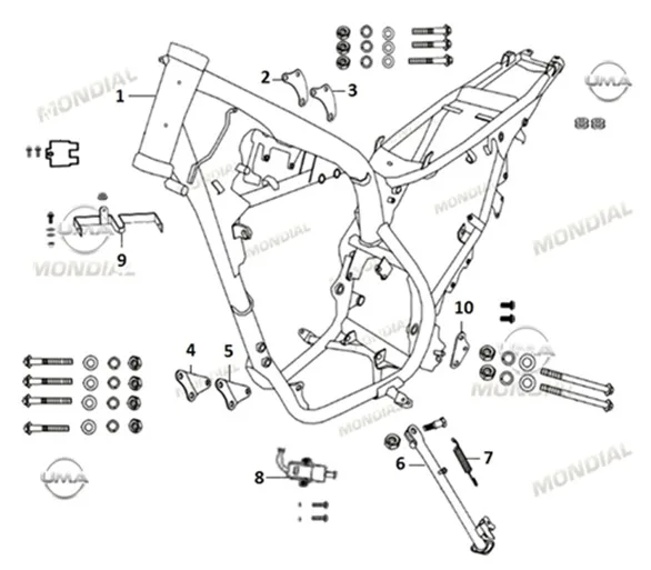 MONDIAL X-TREME MAX 150 BENZIN DEPO KAPAGI BRAKETI