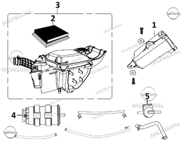 MONDIAL X-TREME MAXX 200 i HAVA FILTRESI KOMPLE