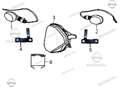 MONDIAL X-TREME MAXX 200 i E5 ON SINYAL BAGLANTI BRAKETI SAG (2023)