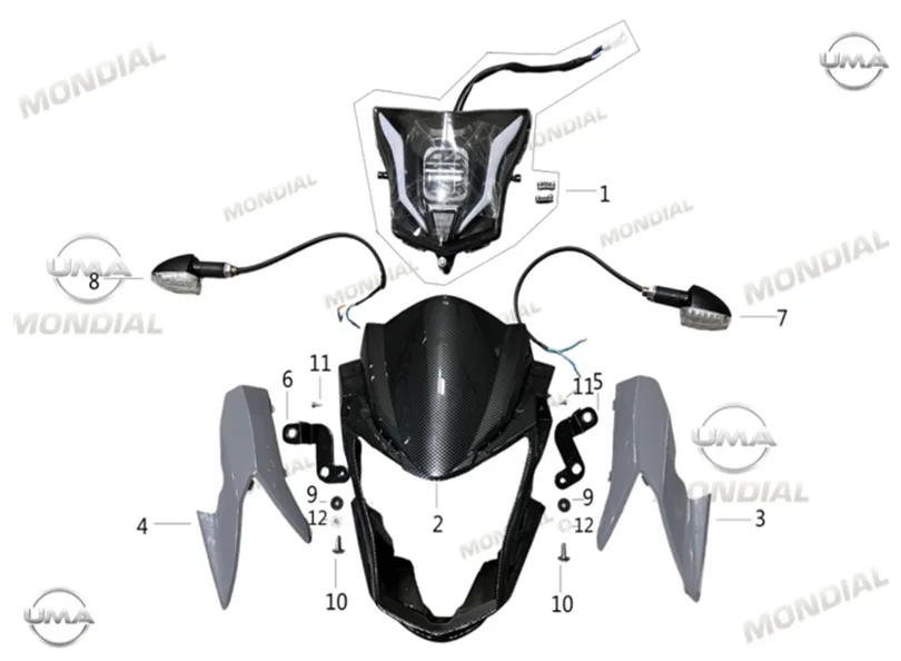 MONDIAL X-TREME MAXX 250 I (E5+) ON SOL SINYAL KOMPLE