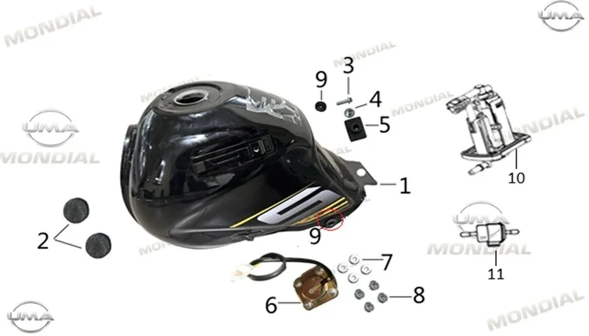 MONDIAL X-TREME MAXX 250 I (E5+) BENZIN DEPO SAMANDIRASI
