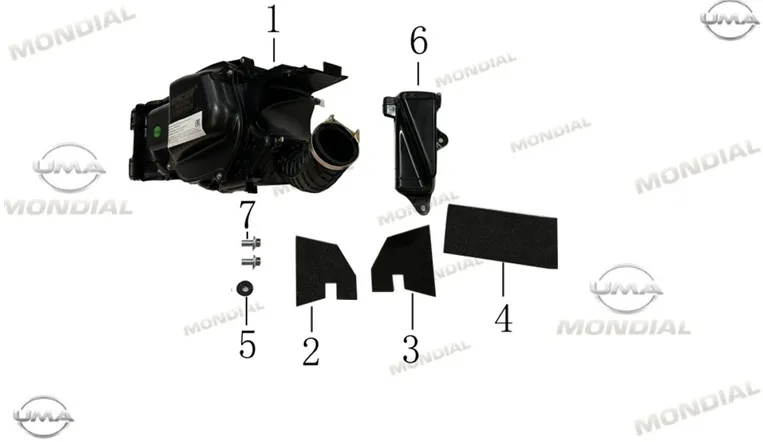 MONDIAL X-TREME MAXX 250 I (E5+) HAVA FILTRESI KOMPLE