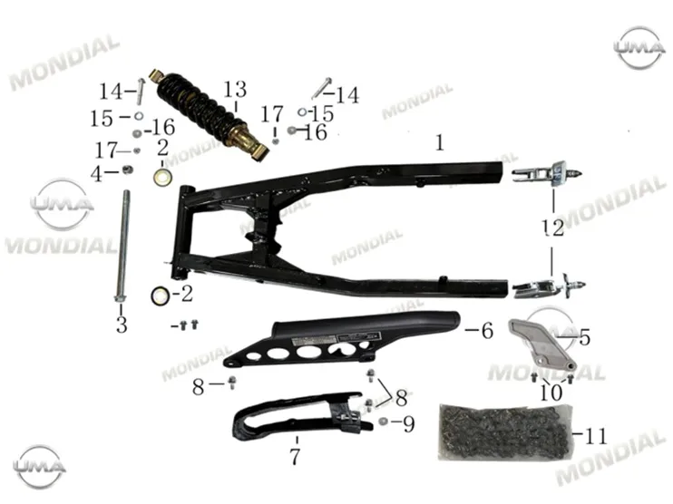 MONDIAL X-TREME MAXX 250 I (E5+) ZINCIR KORUMA LASTIGI