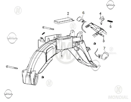 MONDIAL 100 SFC AUTOMATIC PLAKA TUTUCU BRAKET
