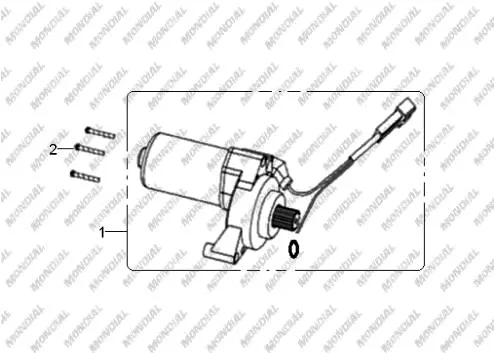 MONDIAL 100 SFS ARKA BASAMAK BRAKET KOMPLE SOL