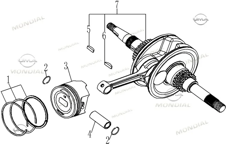 MONDİAL ELEGANT 125 PISTON PIM SEGMANI