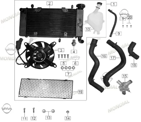 MONDIAL 400 RX3S EVO RADYATOR