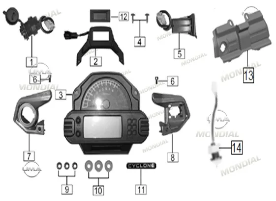 MONDIAL 400 RX3S EVO VOLTMETRE GOSTERGE
