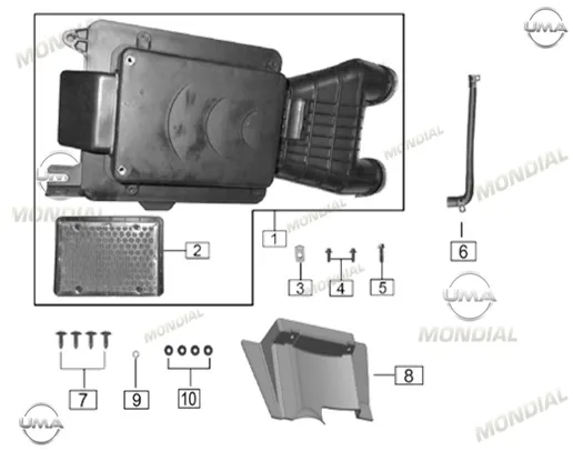 MONDIAL 400 RX3S EVO HAVA FILTRESI KOMPLE