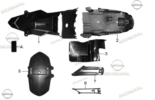 MONDIAL 400 RX3S EVO ARKA CAMURLUK BAGLANTI BRAKETI