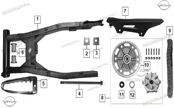 MONDIAL 400 RX3S EVO ZINCIR KORUMA LASTIGI