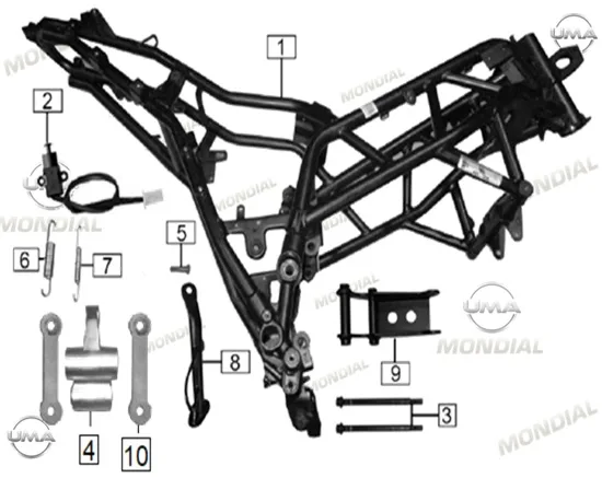 MONDIAL 400 RX3S EVO MOTOR BAGLANTI BRAKETI ON