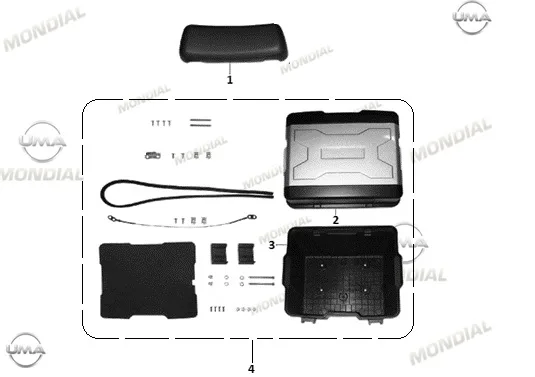 MONDIAL 400 RX3S EVO ARKA CANTA (SIYAH)