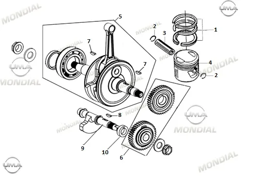 MONDIAL RX1 PISTON