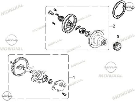 MONDIAL RX1 YAG POMPASI ROTOR DISLISI