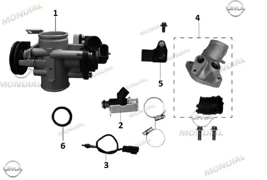 MONDIAL RX1 KELEBEK VALF GOVDESI