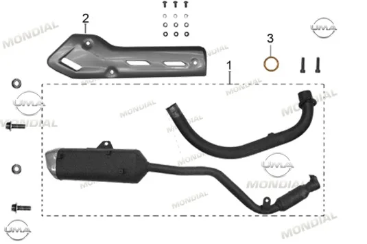 MONDIAL RX1 EGZOZ KOMPLE (SIYAH)