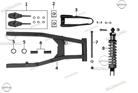 MONDIAL RX1 ZINCIR GERGI BRAKETI