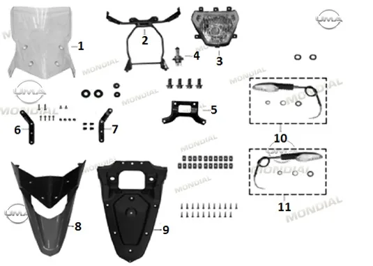 MONDIAL RX1 FAR BAGLANTI BRAKETI