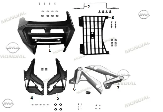 MONDIAL RX1 SELE ALTI YAN KARENAJ SOL DEKOR KAPAK