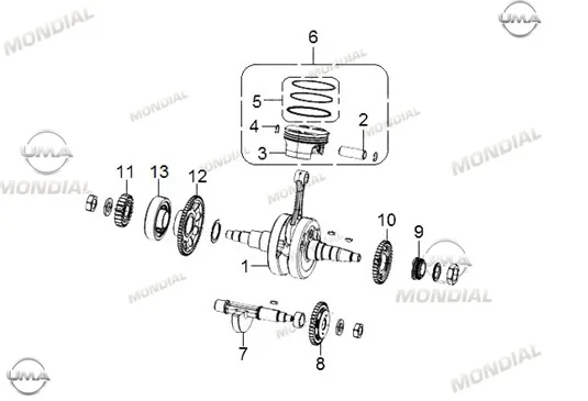 MONDIAL RX3 İ EVO 250 ABS_18 SEGMAN TAKIMI
