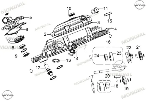 MONDIAL RX3 İ EVO 250 ABS_18 KRANK KUTUSU SAG KAPAK CONTASI