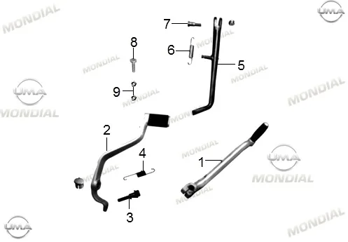 MONDIAL RX3 İ EVO 250 ABS_18 ARKA FREN PEDALI PIMI