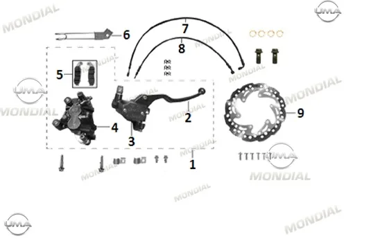 MONDIAL RX3 İ EVO 250 ABS_18 ON FREN HIDROLIK HORTUMU CIKIS