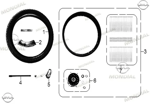 MONDIAL RX3I EVO 250 KILOMETRE DISLI MEKANIZMASI (SIYAH)
