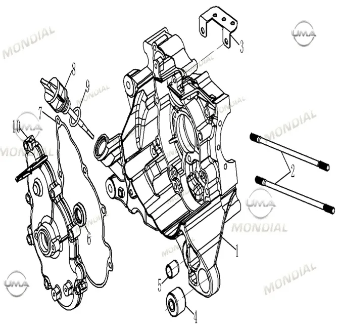 MONDIAL 125 EXON KRANK KUTUSU SAG