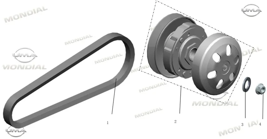 MONDIAL 125 FUZION (E5+) ARKA VARYATOR KOMPLE