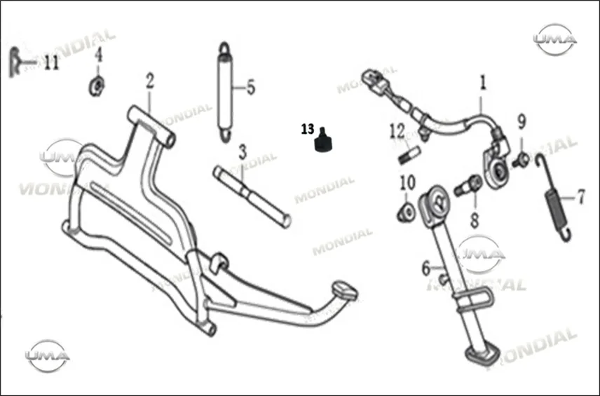 MONDIAL 125 FUZION (E5+) ORTA SEHPA