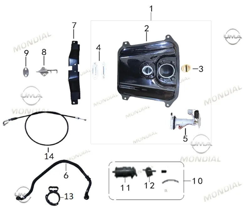 MONDIAL 125 LUNGO (E5+) BENZIN POMPASI