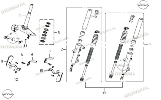MONDIAL 125 Mash I ON REFLEKTOR BAGLANTI BRAKETI