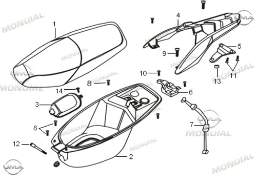 MONDIAL 125 Mash I SELE ALTI BAGAJ