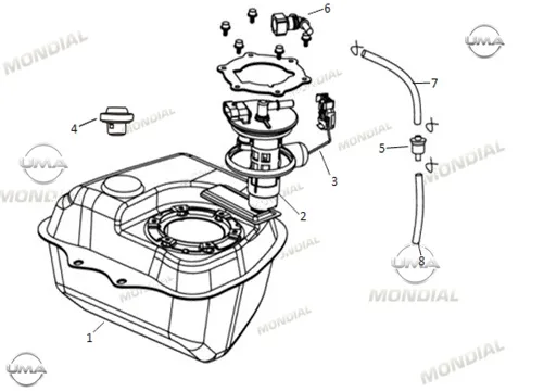 MONDIAL 125 Mash I BENZIN DEPOSU